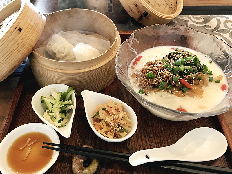 茶趣茶楽｜ランチ豆乳冷麺